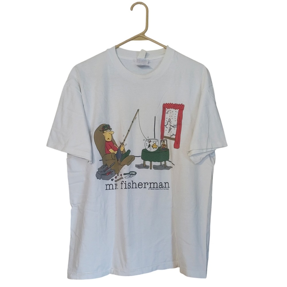 Vintage Large Mr Fisherman 80s Tee
